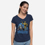 Android Space Gym-Womens-V-Neck-Tee-Studio Mootant