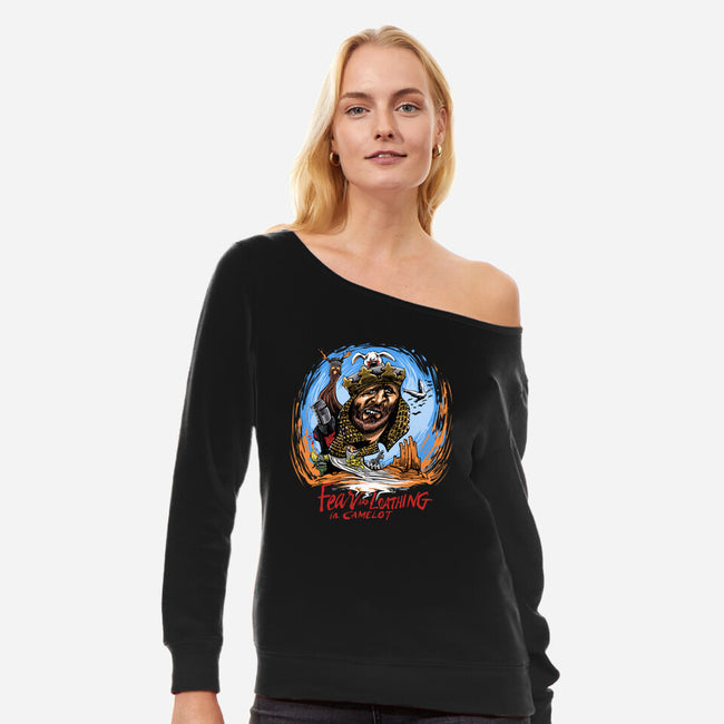 Fear And Loathing In Camelot-Womens-Off Shoulder-Sweatshirt-zascanauta