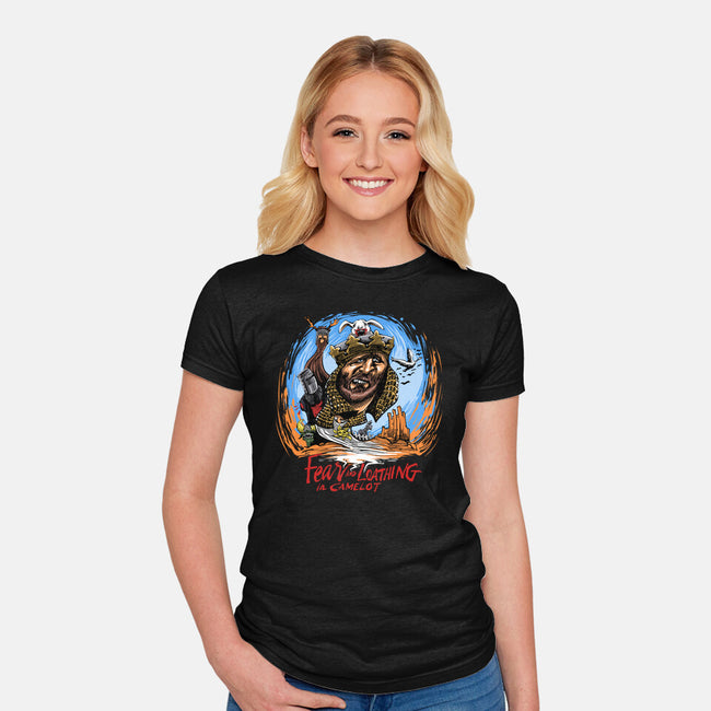 Fear And Loathing In Camelot-Womens-Fitted-Tee-zascanauta