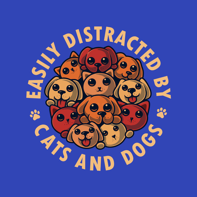 Easily Distracted By Cats And Dogs-Youth-Basic-Tee-erion_designs