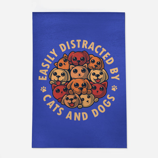 Easily Distracted By Cats And Dogs-None-Indoor-Rug-erion_designs