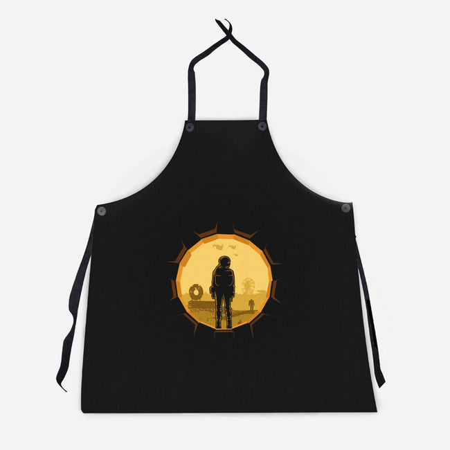 Life Outside Of Vault 33-Unisex-Kitchen-Apron-bomdesignz