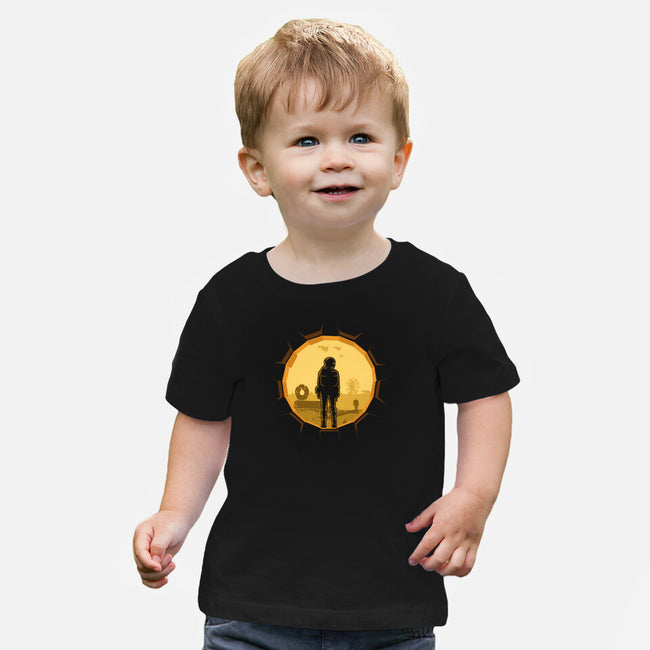 Life Outside Of Vault 33-Baby-Basic-Tee-bomdesignz