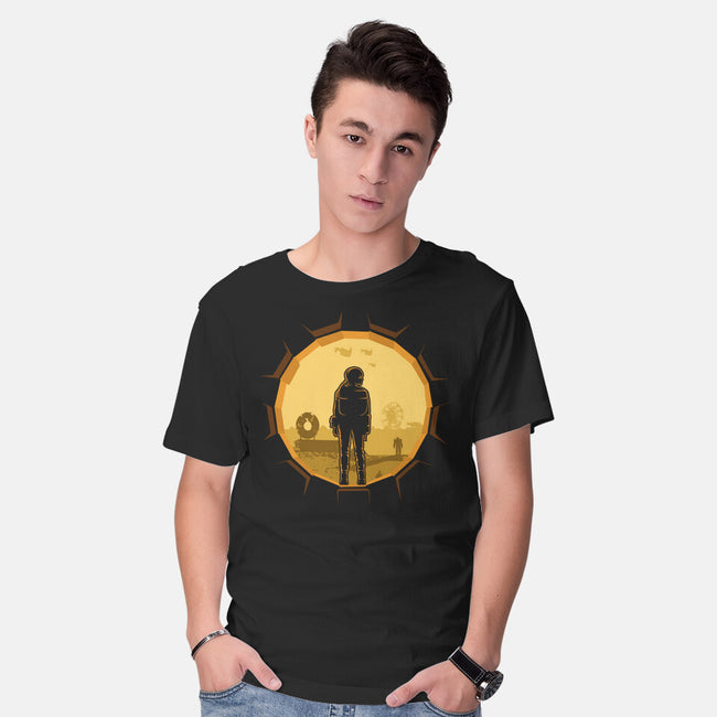 Life Outside Of Vault 33-Mens-Basic-Tee-bomdesignz