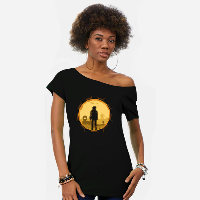 Life Outside Of Vault 33-Womens-Off Shoulder-Tee-bomdesignz