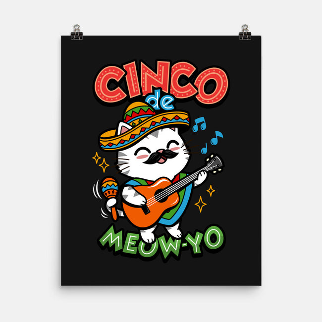 Cinco De Meow-yo-None-Matte-Poster-Boggs Nicolas