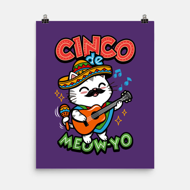 Cinco De Meow-yo-None-Matte-Poster-Boggs Nicolas