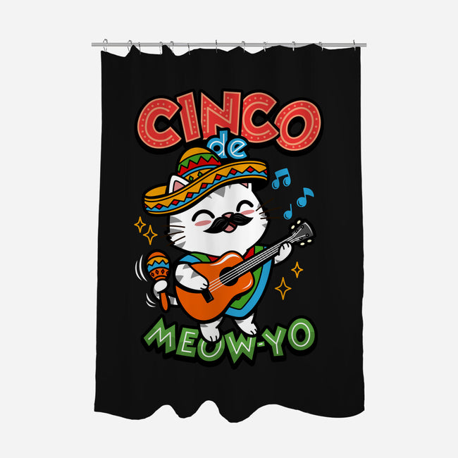 Cinco De Meow-yo-None-Polyester-Shower Curtain-Boggs Nicolas