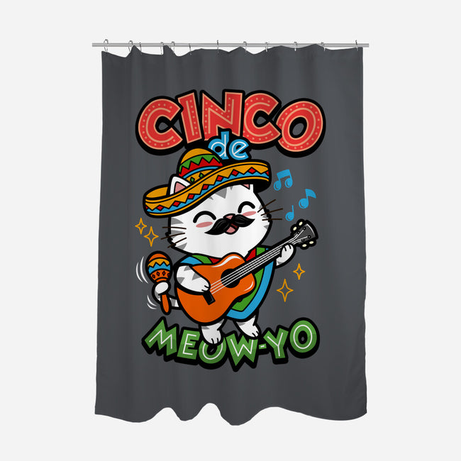 Cinco De Meow-yo-None-Polyester-Shower Curtain-Boggs Nicolas