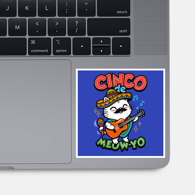 Cinco De Meow-yo-None-Glossy-Sticker-Boggs Nicolas