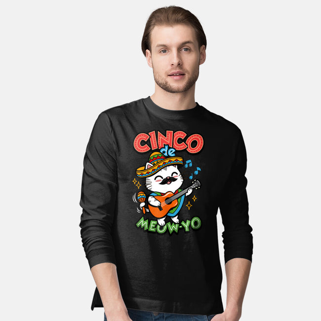 Cinco De Meow-yo-Mens-Long Sleeved-Tee-Boggs Nicolas