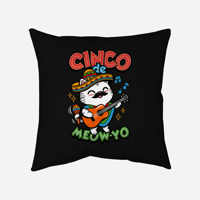 Cinco De Meow-yo-None-Removable Cover w Insert-Throw Pillow-Boggs Nicolas