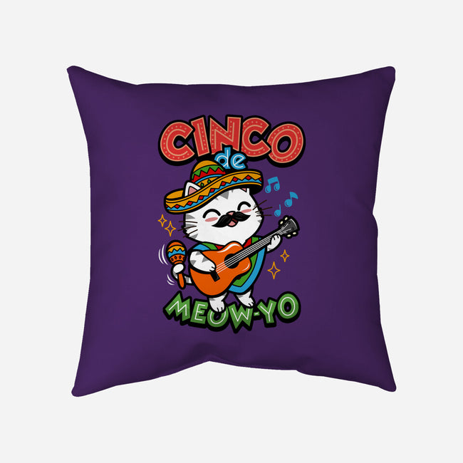 Cinco De Meow-yo-None-Removable Cover w Insert-Throw Pillow-Boggs Nicolas