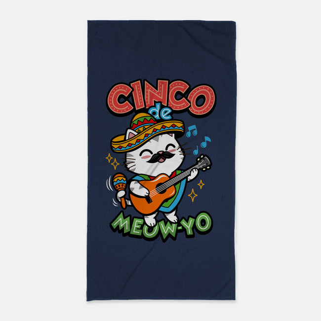 Cinco De Meow-yo-None-Beach-Towel-Boggs Nicolas