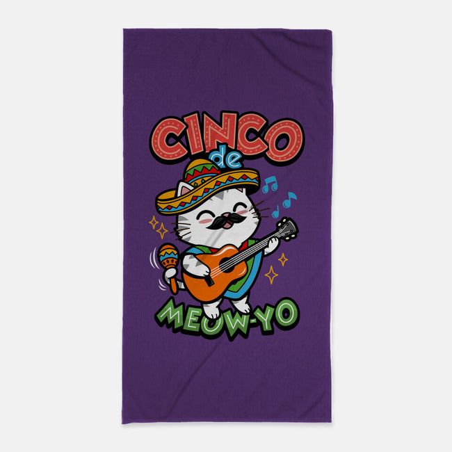 Cinco De Meow-yo-None-Beach-Towel-Boggs Nicolas