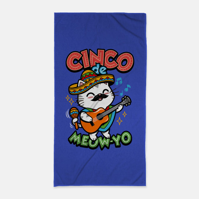 Cinco De Meow-yo-None-Beach-Towel-Boggs Nicolas