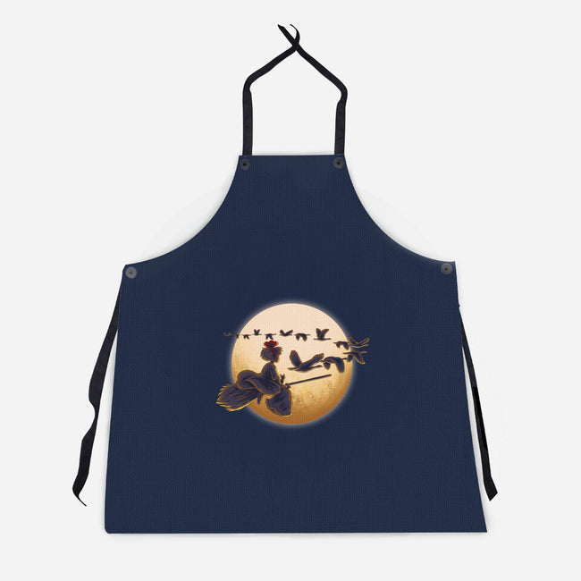 Young Witch Moon-Unisex-Kitchen-Apron-rmatix