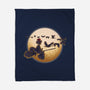 Young Witch Moon-None-Fleece-Blanket-rmatix