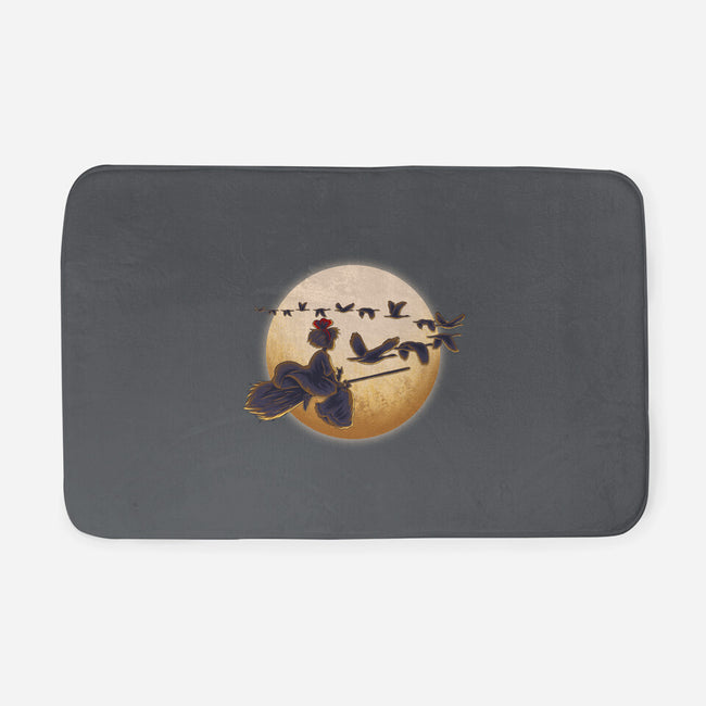 Young Witch Moon-None-Memory Foam-Bath Mat-rmatix