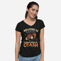 Preferably On Monday-Womens-V-Neck-Tee-Tronyx79