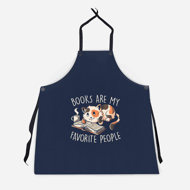 Books Are My Favorite People-Unisex-Kitchen-Apron-koalastudio