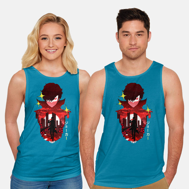 Joker Sunset-Unisex-Basic-Tank-dandingeroz