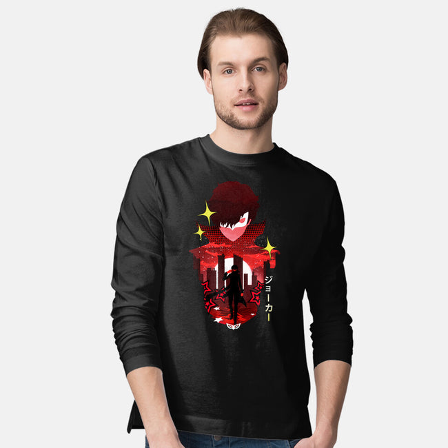 Joker Sunset-Mens-Long Sleeved-Tee-dandingeroz