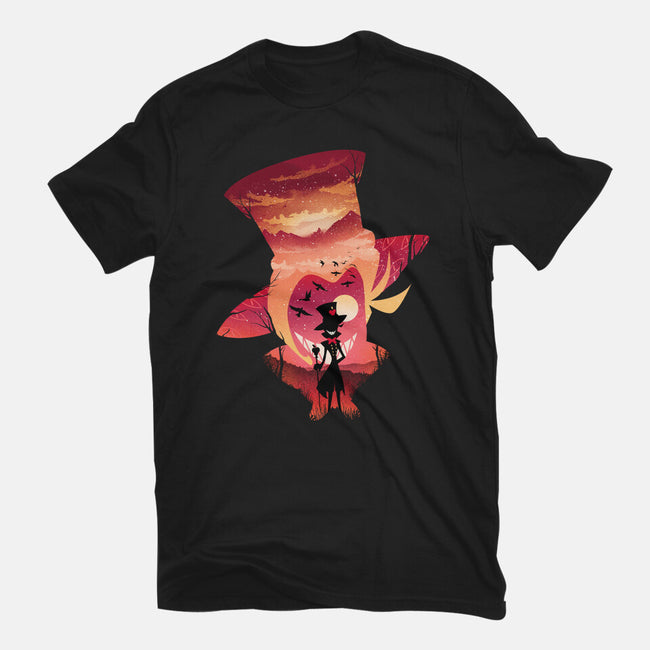 Lucifer Sunset-Womens-Basic-Tee-dandingeroz