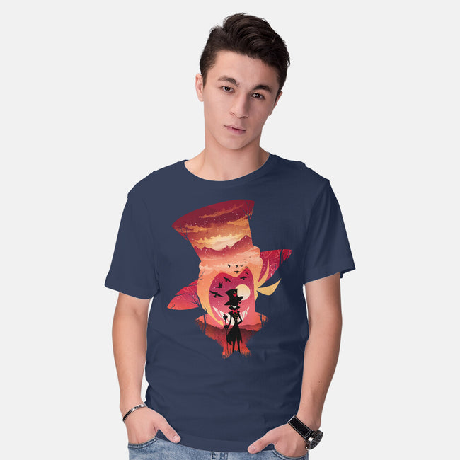 Lucifer Sunset-Mens-Basic-Tee-dandingeroz