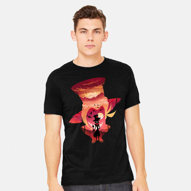 Lucifer Sunset-Mens-Heavyweight-Tee-dandingeroz