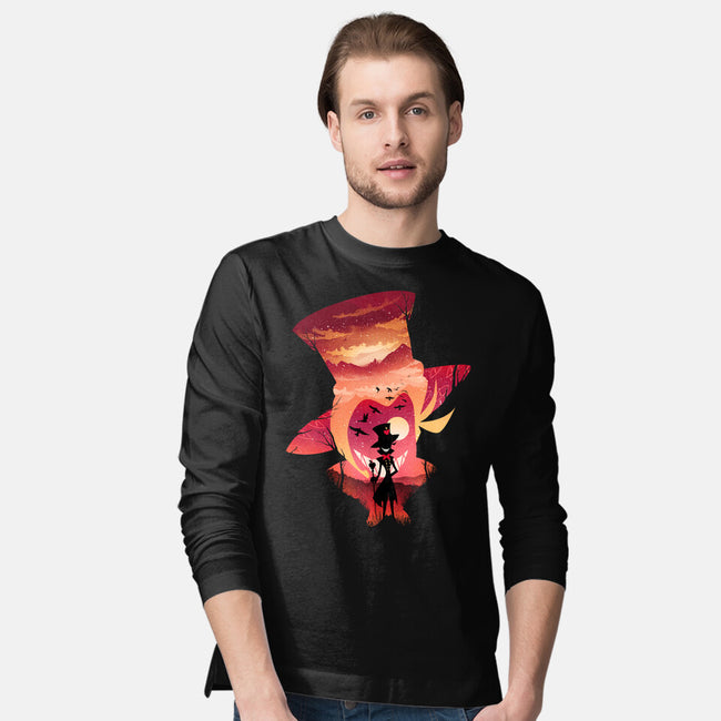 Lucifer Sunset-Mens-Long Sleeved-Tee-dandingeroz