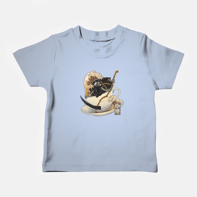 Death Coffee-Baby-Basic-Tee-glitchygorilla