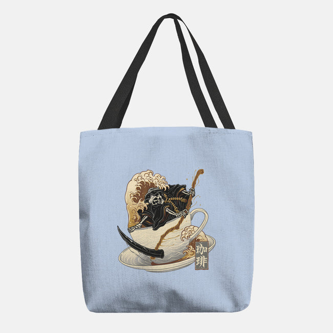 Death Coffee-None-Basic Tote-Bag-glitchygorilla