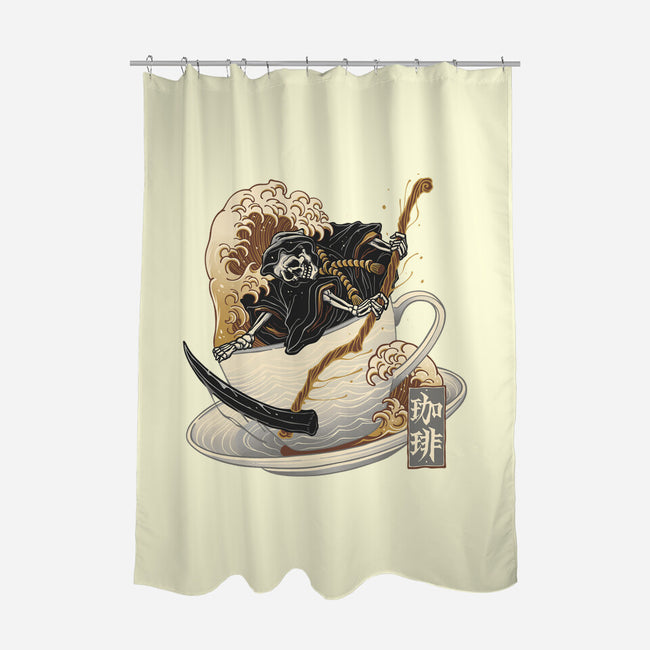 Death Coffee-None-Polyester-Shower Curtain-glitchygorilla