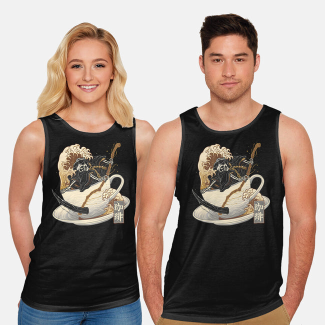 Death Coffee-Unisex-Basic-Tank-glitchygorilla