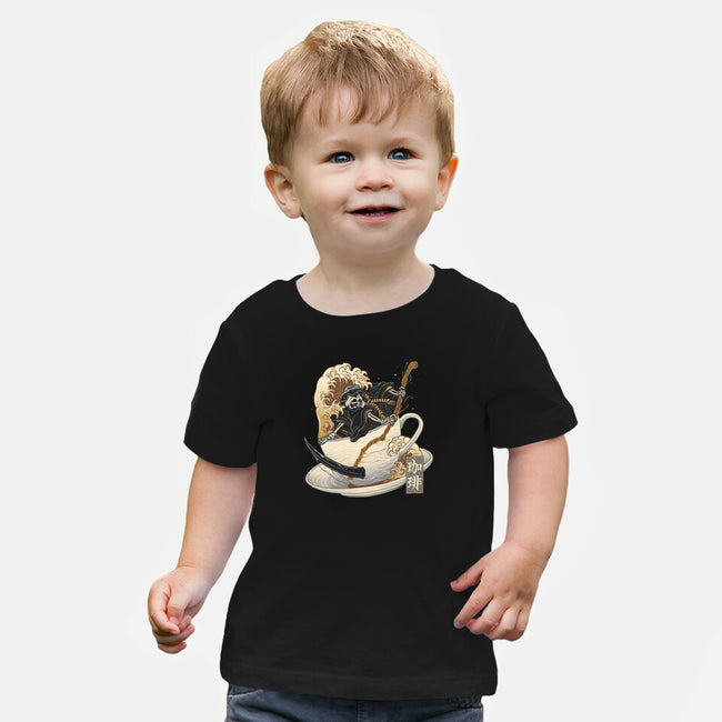 Death Coffee-Baby-Basic-Tee-glitchygorilla