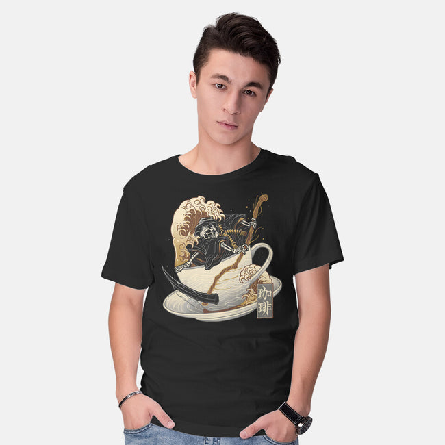 Death Coffee-Mens-Basic-Tee-glitchygorilla