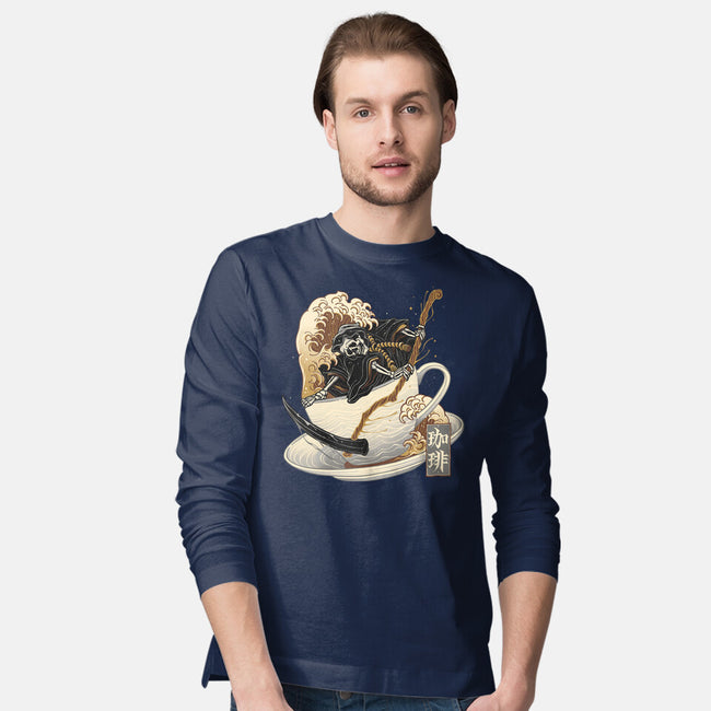 Death Coffee-Mens-Long Sleeved-Tee-glitchygorilla