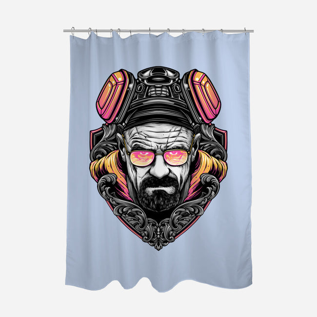 The Danger-None-Polyester-Shower Curtain-glitchygorilla