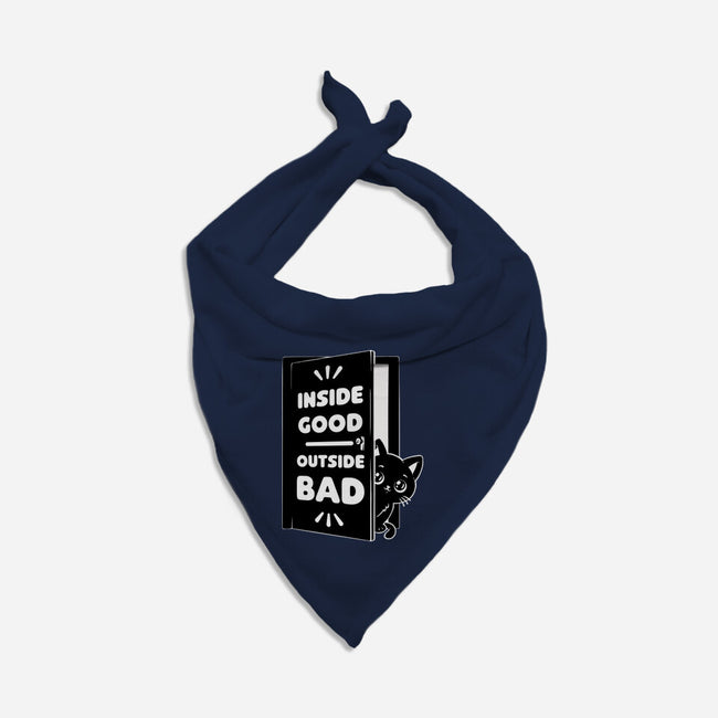 Outside Is Bad-Dog-Bandana-Pet Collar-Studio Mootant