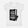 Outside Is Bad-Womens-V-Neck-Tee-Studio Mootant