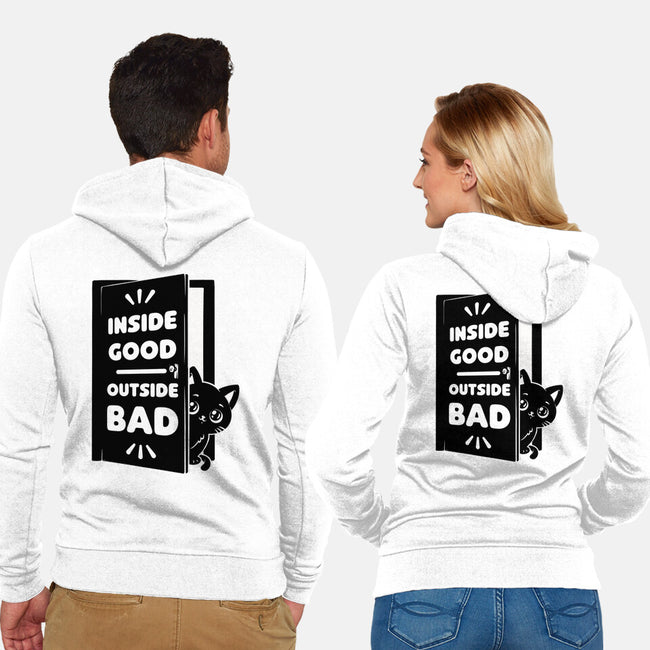 Outside Is Bad-Unisex-Zip-Up-Sweatshirt-Studio Mootant