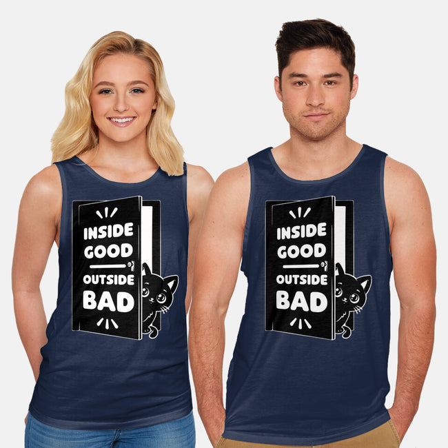 Outside Is Bad-Unisex-Basic-Tank-Studio Mootant