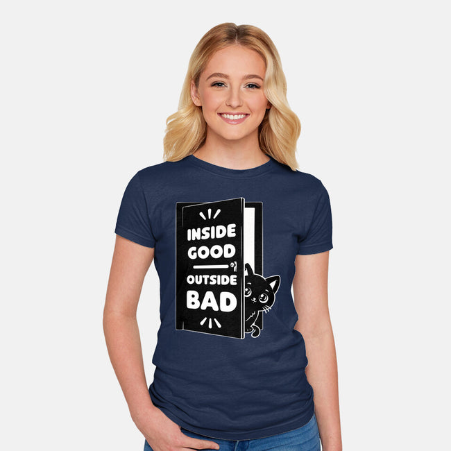 Outside Is Bad-Womens-Fitted-Tee-Studio Mootant