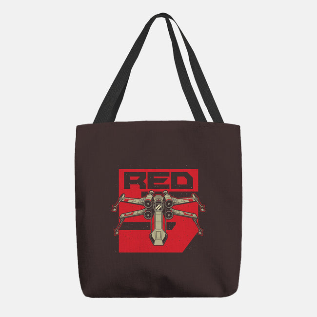 Red Spaceship Revolution-None-Basic Tote-Bag-Studio Mootant