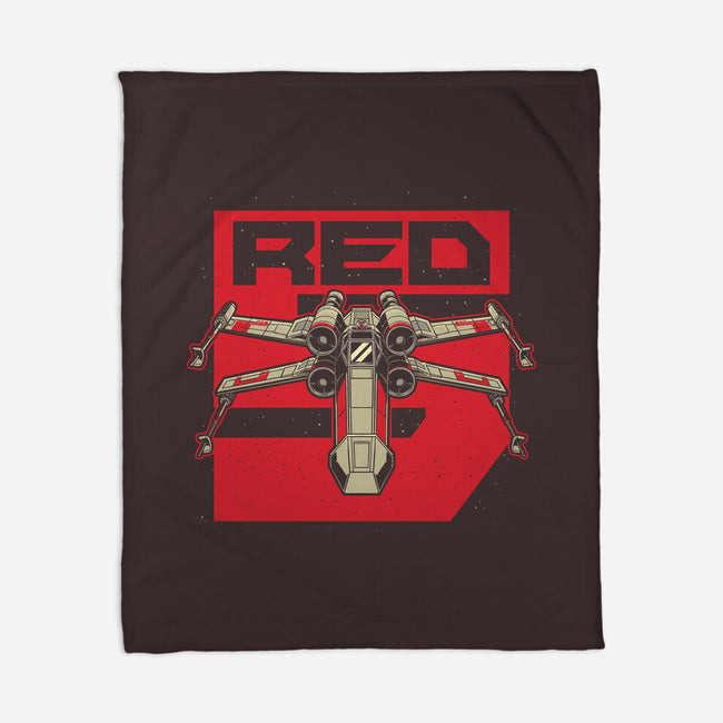 Red Spaceship Revolution-None-Fleece-Blanket-Studio Mootant