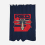 Red Spaceship Revolution-None-Polyester-Shower Curtain-Studio Mootant