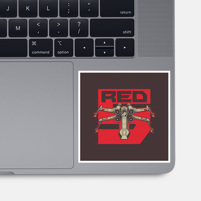 Red Spaceship Revolution-None-Glossy-Sticker-Studio Mootant