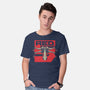 Red Spaceship Revolution-Mens-Basic-Tee-Studio Mootant