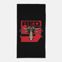 Red Spaceship Revolution-None-Beach-Towel-Studio Mootant